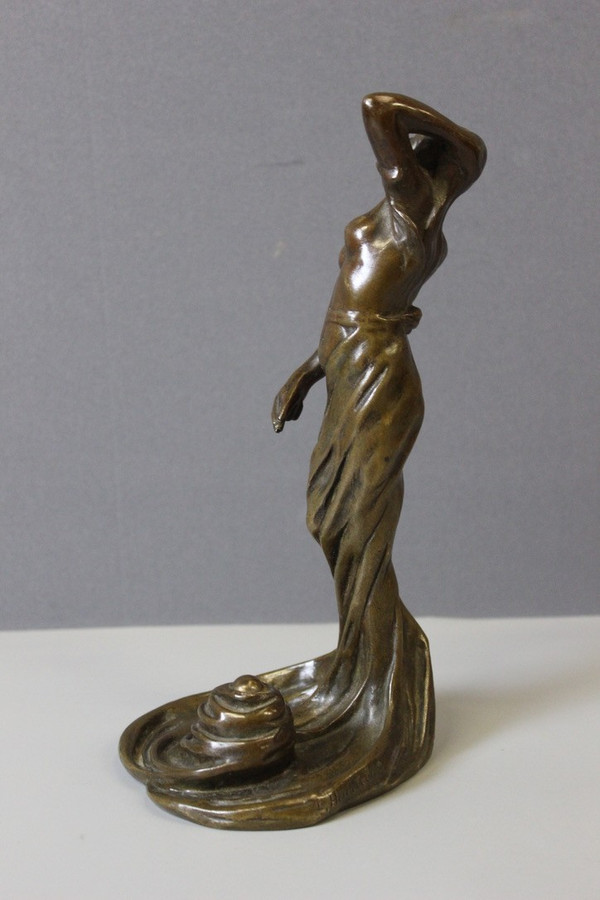 Bronze Femme Dansant Art Nouveau By Heurtebise