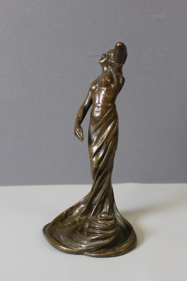 Bronze Femme Dansant Art Nouveau By Heurtebise