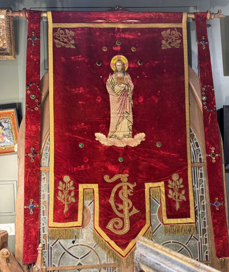 Large Christ Banner - 19th century