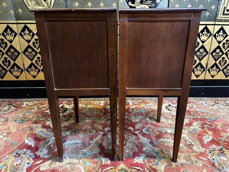 Pair of Louis XVI style bedside tables