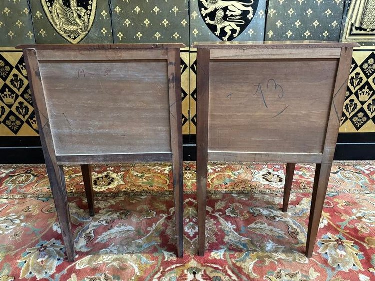 Pair of Louis XVI style bedside tables