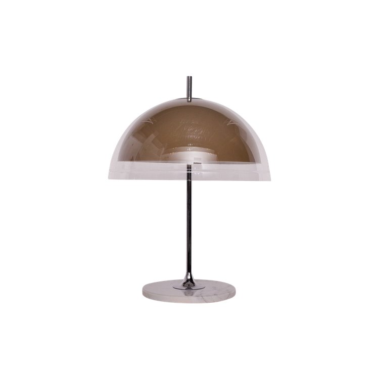 Lampada a fungo con base in marmo di Frank Bentler.