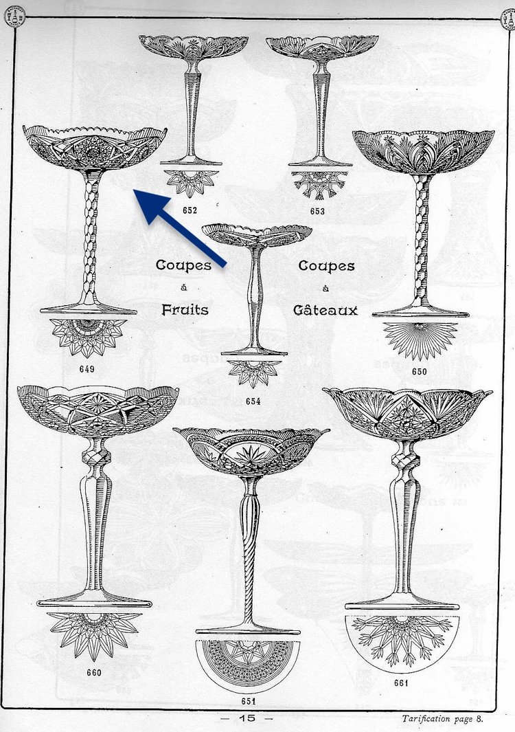 Large bowl or jardinière in richly cut Baccarat crystal