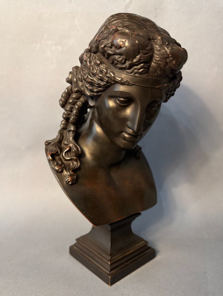 Bronze bust of Ariane by L. Oudry éditeur (Bacchus, Antinous)