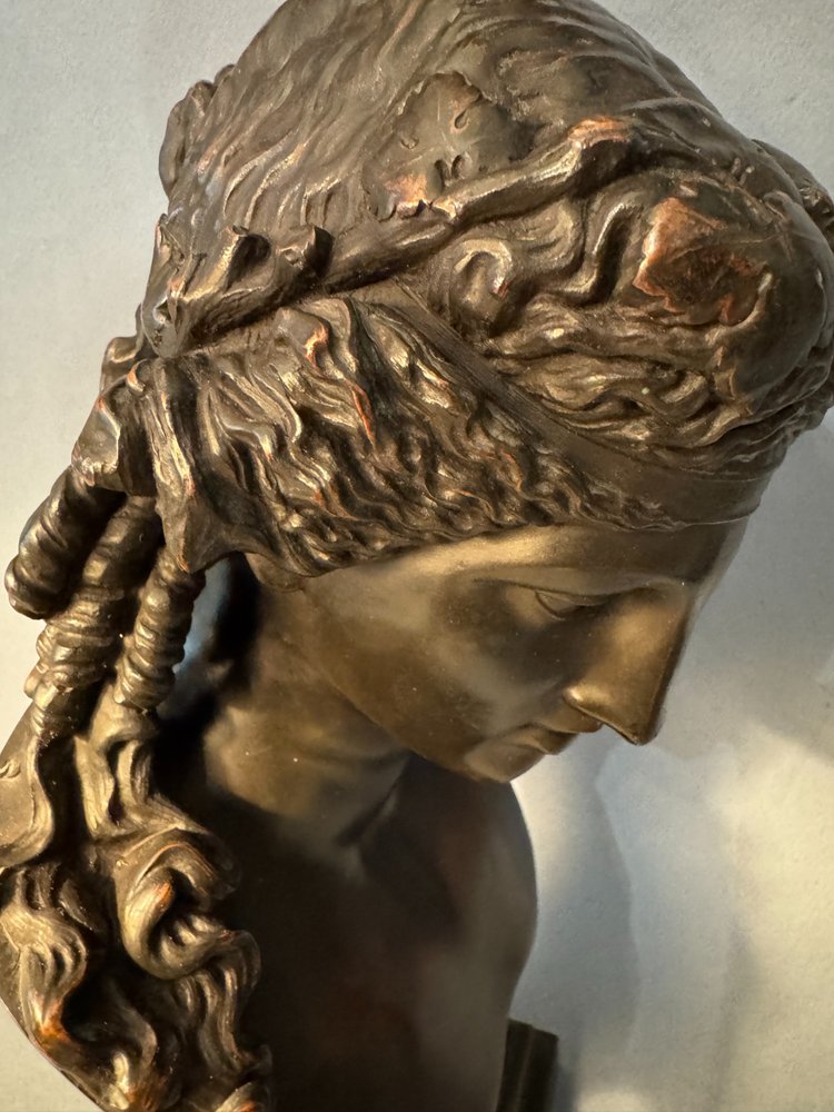 Bronze bust of Ariane by L. Oudry éditeur (Bacchus, Antinous)