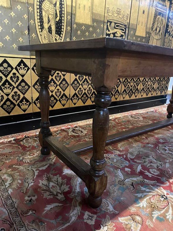 Louis XIII style oak farmhouse table