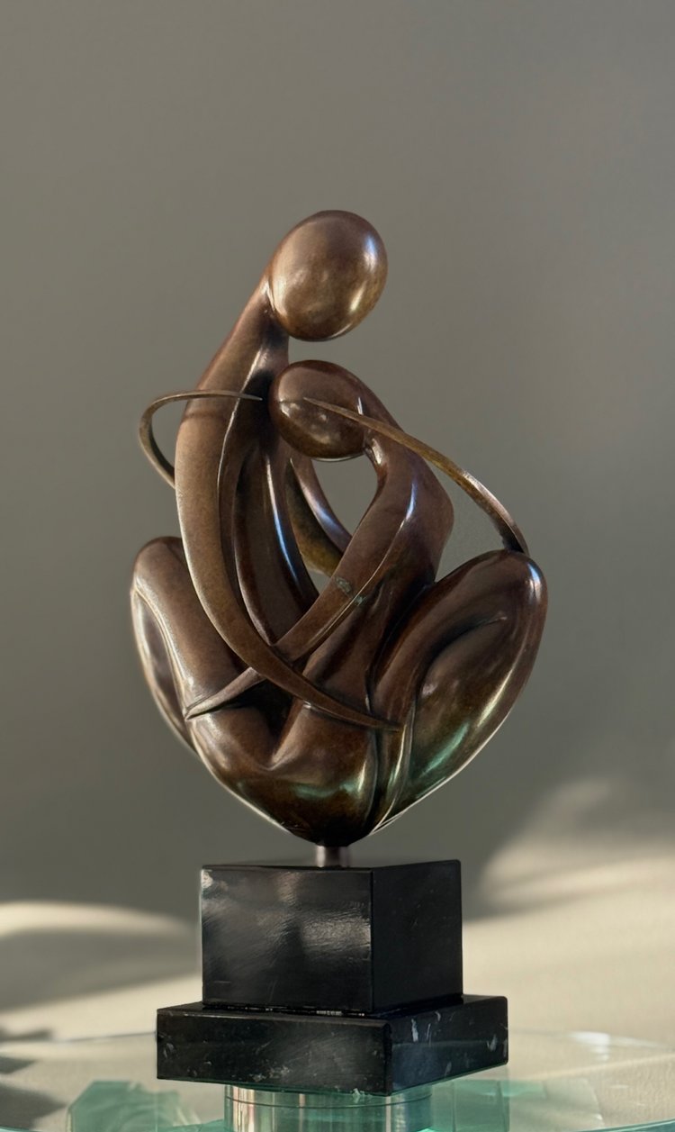 Ludmila Tchérina, Bronze Sculpture "Europe A Coeur" Signed (1924 - 2004)