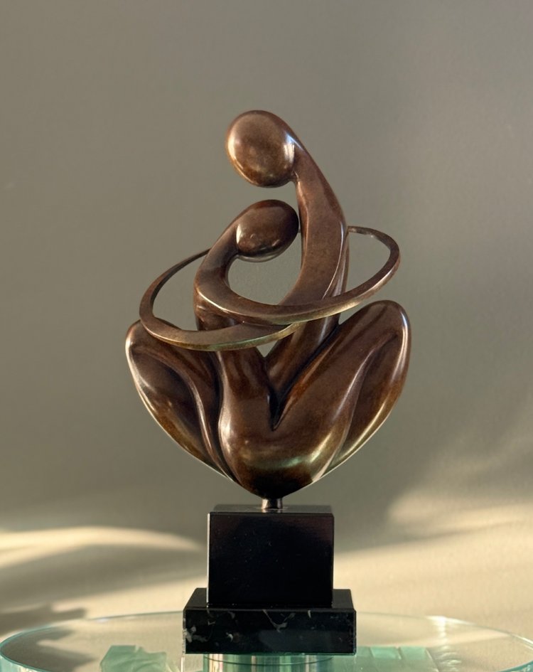 Ludmila Tchérina, Bronze Sculpture "Europe A Coeur" Signed (1924 - 2004)