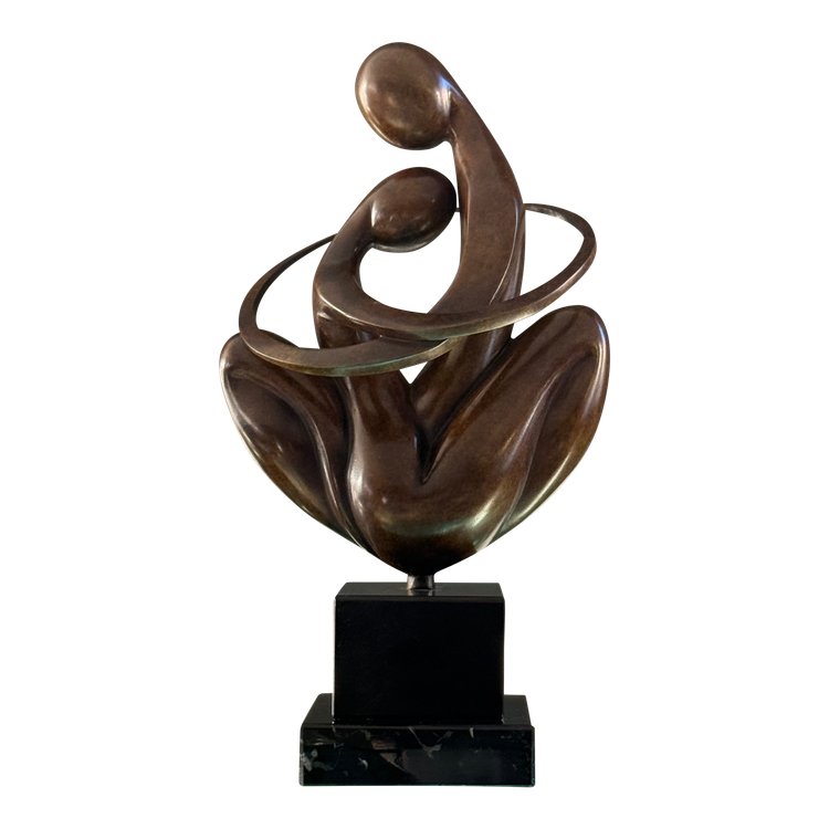 Ludmila Tchérina, Bronze Sculpture "Europe A Coeur" Signed (1924 - 2004)