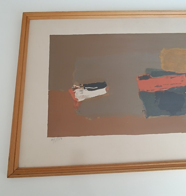 Henri Mauduit (1917-2006) Abstraction Original Lithograph