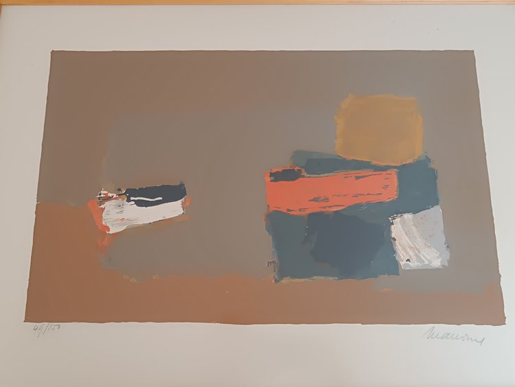 Henri Mauduit (1917-2006) Abstraction Original Lithograph