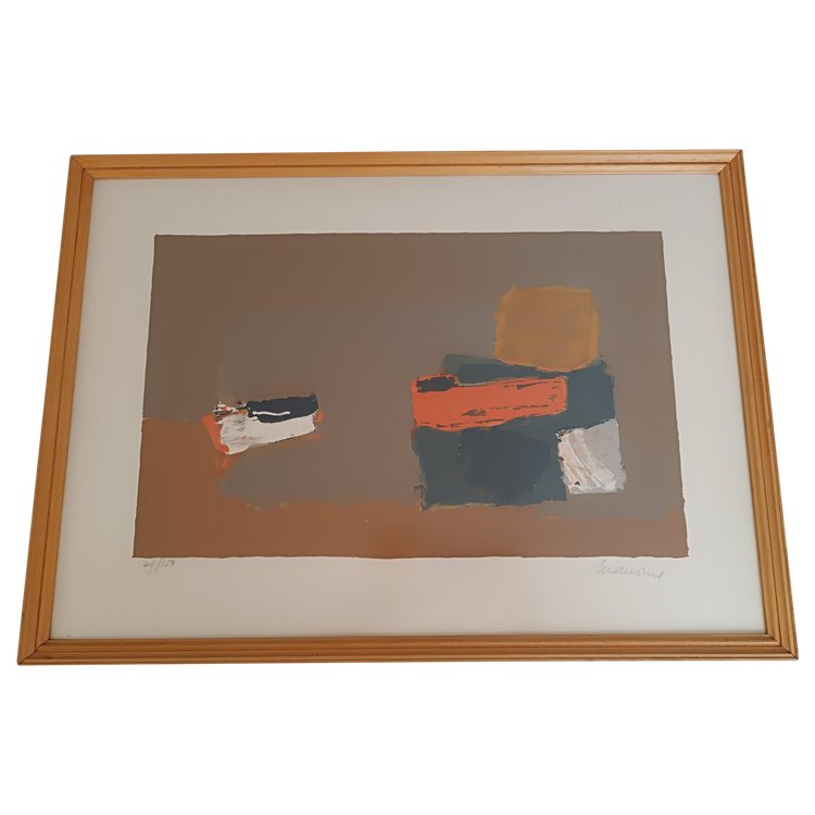 Henri Mauduit (1917-2006) Abstraction Original Lithograph