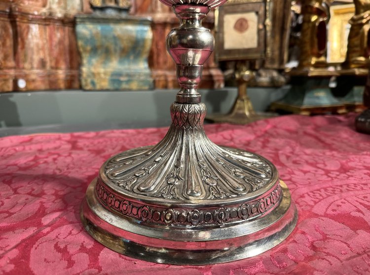 Monstrance Reliquaire Et Son Cylindre De Verre – XVIIIe