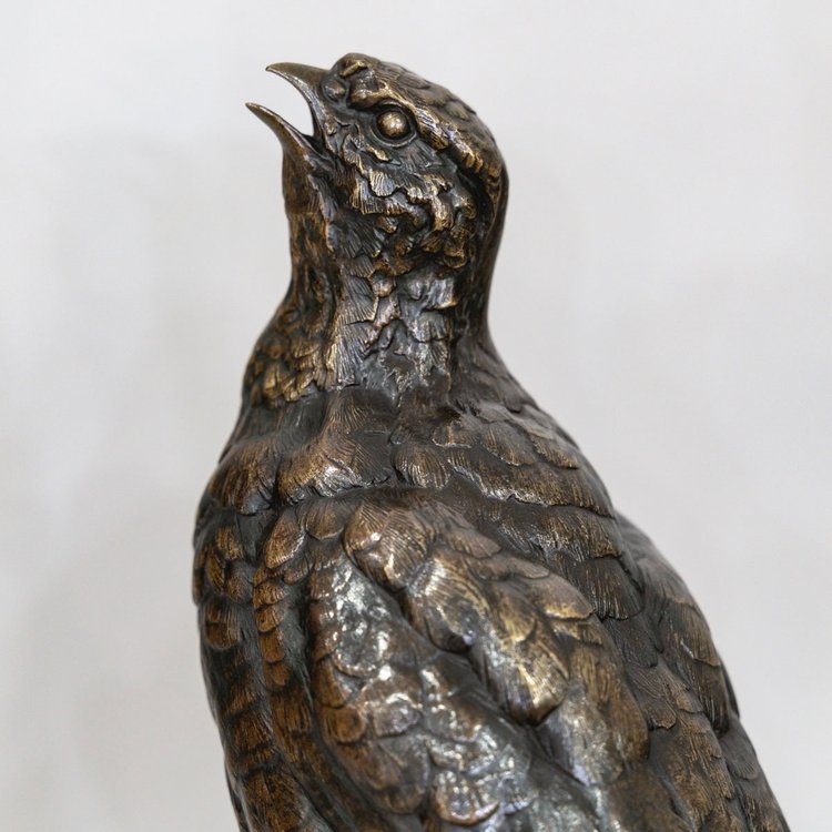 Sculpture - The Partridge , Alfred Dubucand (1828 - 1894) - Bronze