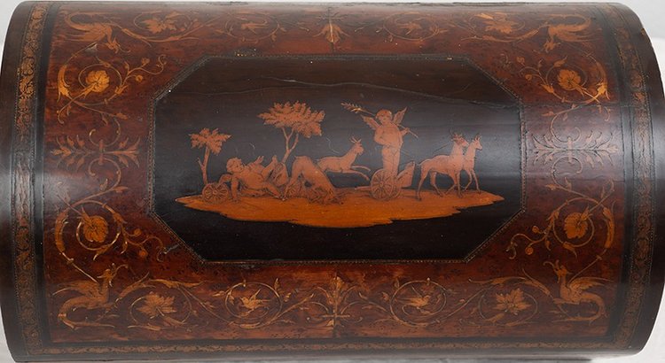 Antique Precious Exotic Wood Jewelry Box. Sorrento (italy) 19th Century.