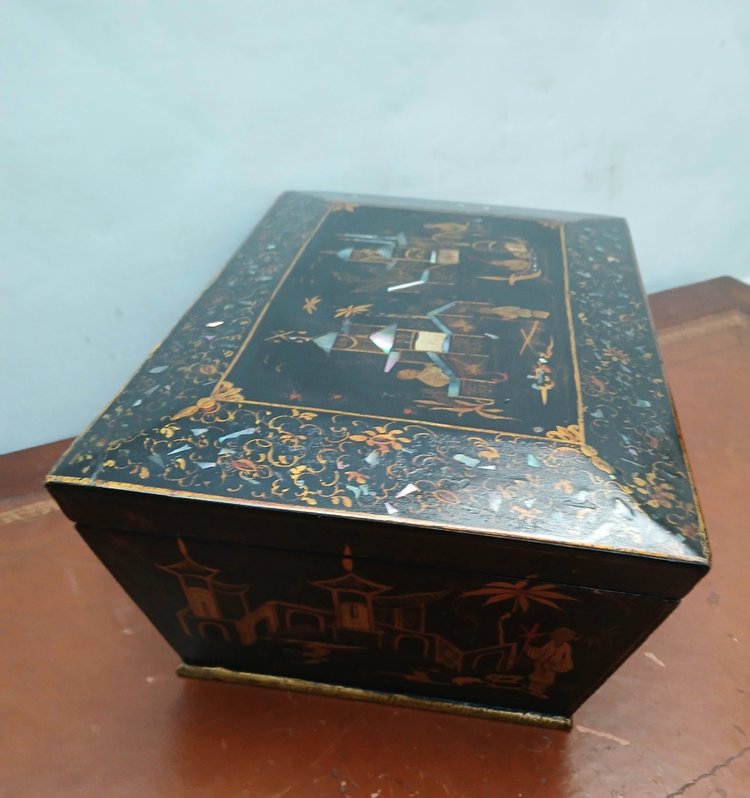 papier-mâché box.