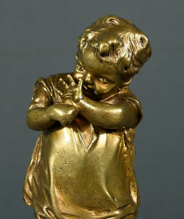 Skulptur aus vergoldeter Bronze, nach J.Clara - 1. Teil XX.