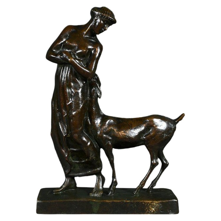 Bronze "Die Frau mit dem Rehkitz", Atelier Primavera - 1930