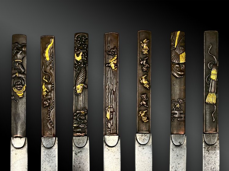 SERVICE of 12 Kozuka knives - Japan - Edo period (1603-1868)