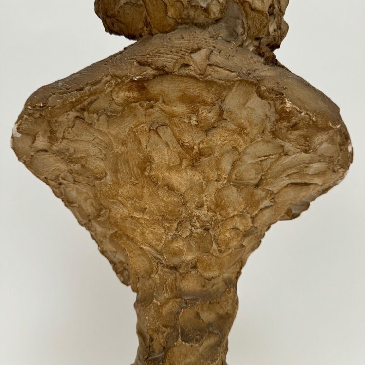 Bust in patinated plaster from the Charles Filleul workshop, 20th century, representing a man