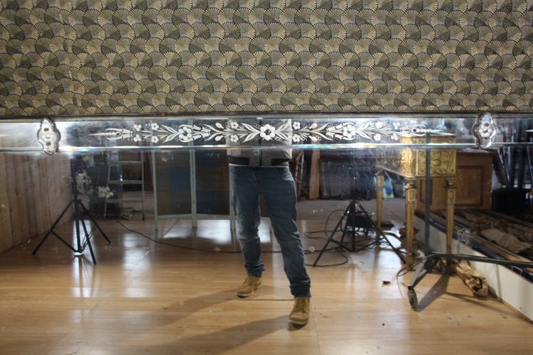 Huge Countertop Murano Mirror 355 cm long