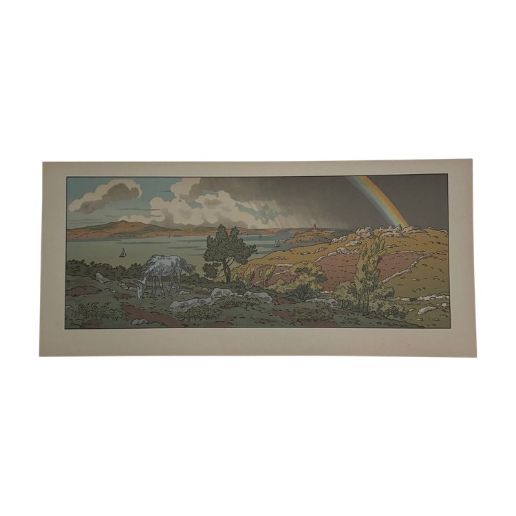 Lithographie par Henri Rivière La Féérie des Heures - L'Arc-en-Ciel