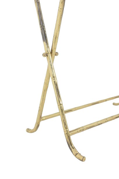 Jansen. Console in gilded brass and white marble. Circa 1970. LS4683607U