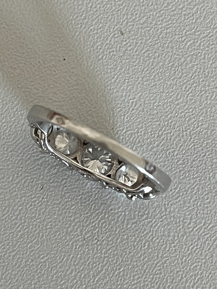 Garter Ring Platinum Diamonds 1.00 ct