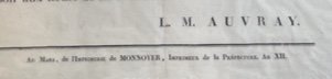 DOCUMENTS ANCIEN - AVIS IMPORTANT – PRÉFET COLONEL AUVRAY – IDENTIFICATION MONNAIES 1726