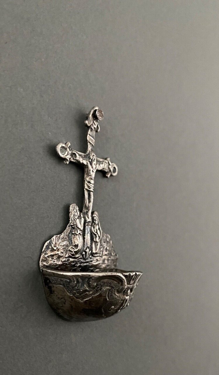 Silver stoup with calvary decoration 18th century