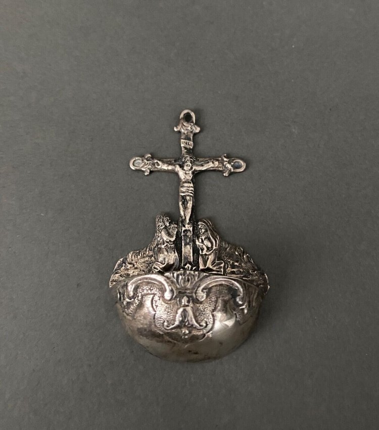 Silver stoup with calvary decoration 18th century