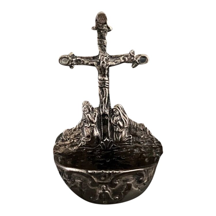 Silver stoup with calvary decoration 18th century