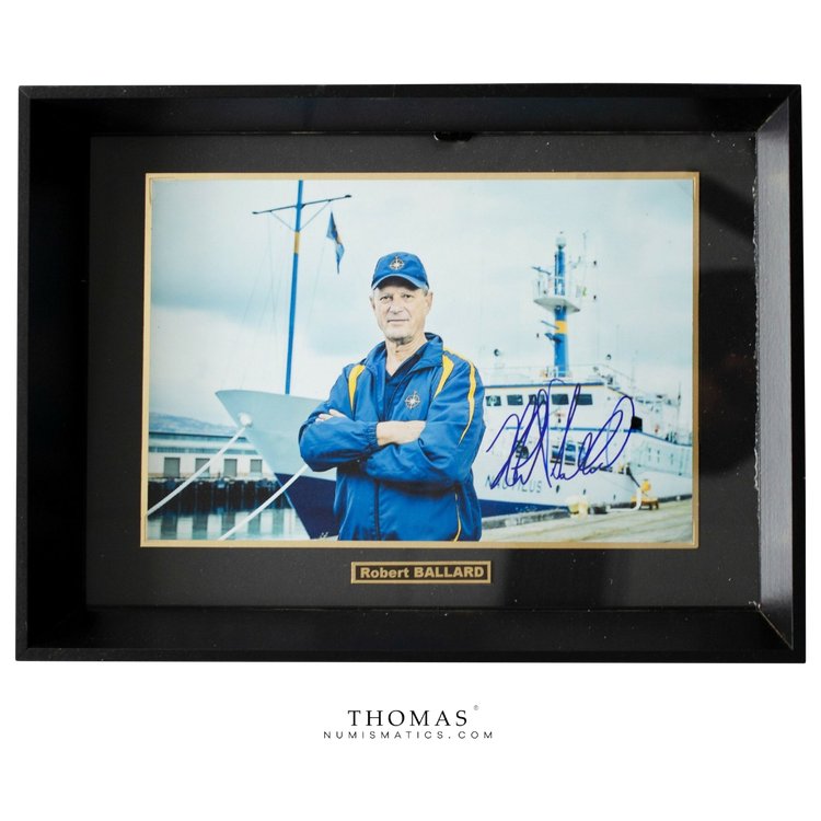 GENUINE PHOTO DISCOVERER – SHIPWRECK R.M.S TITANIC – SIGNATURE ROBERT DUANE BALLARD