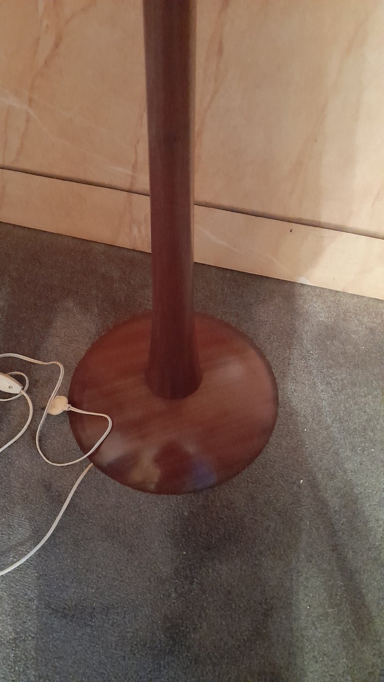 Lampada da terra in teak a 4 luci