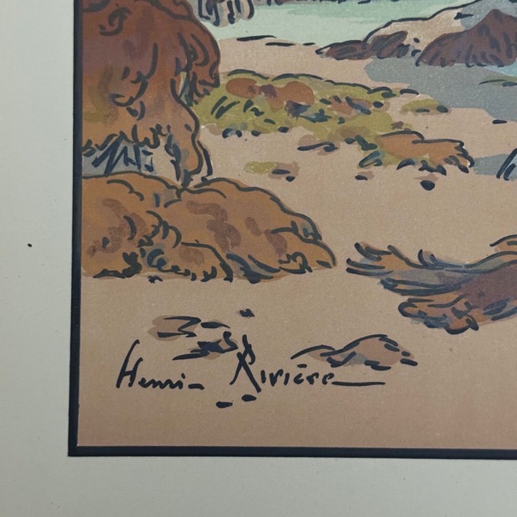 Lithograph by Henri Rivière Aspects of Nature - The Sea