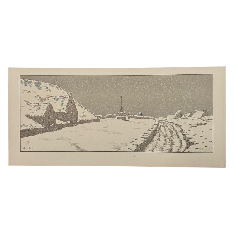 Lithografie von Henri Rivière La Féérie des Heures - Der Schnee