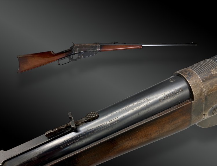 Carabine WINCHESTER modèle 1895, Cal. 405WCF, canon rond, classée D Etats-Unis, manufacture 1915