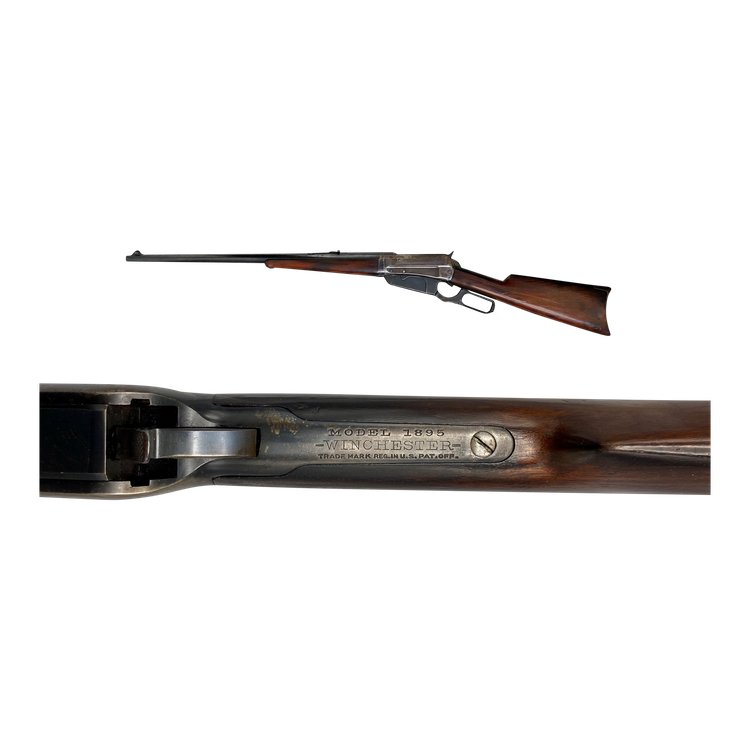 Carabine WINCHESTER modèle 1895, Cal. 405WCF, canon rond, classée D Etats-Unis, manufacture 1915