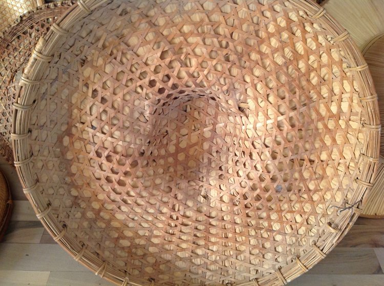 Lot of eight antique Asian hats.