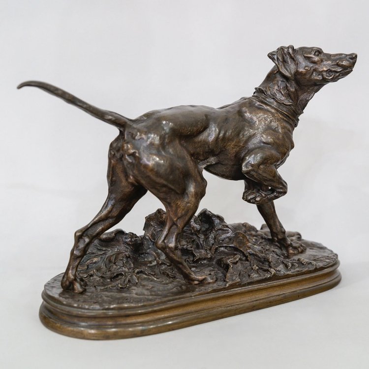 Skulptur - Brackenhund Marly , Stein - Jules Mêne (1810-1879) - Bronze