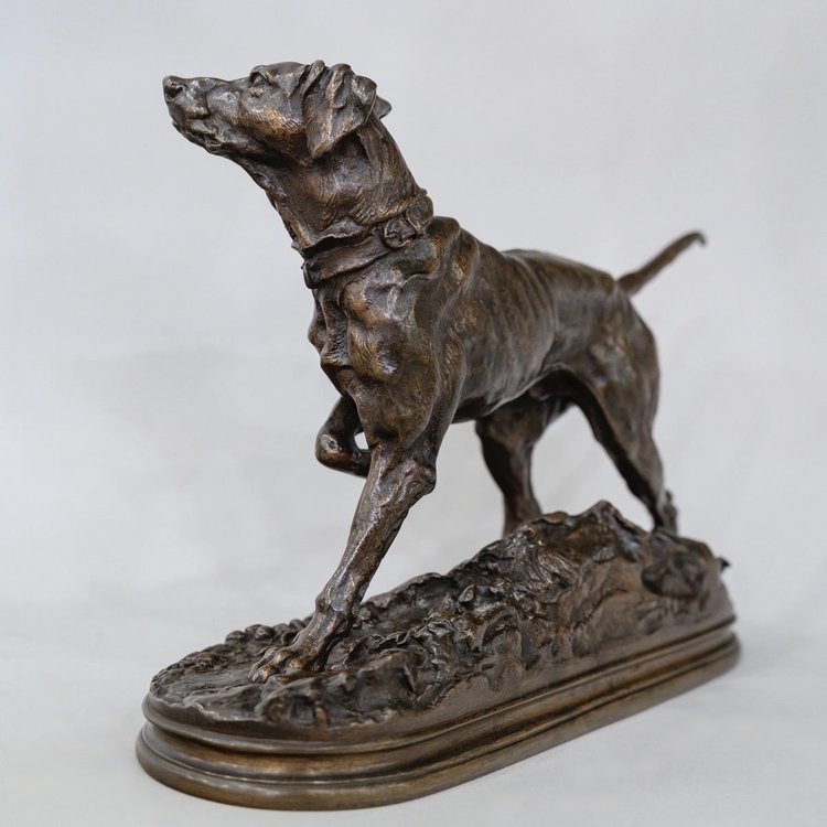 Skulptur - Brackenhund Marly , Stein - Jules Mêne (1810-1879) - Bronze