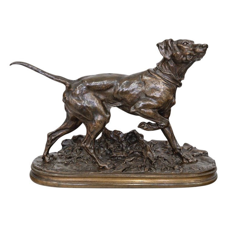 Skulptur - Brackenhund Marly , Stein - Jules Mêne (1810-1879) - Bronze