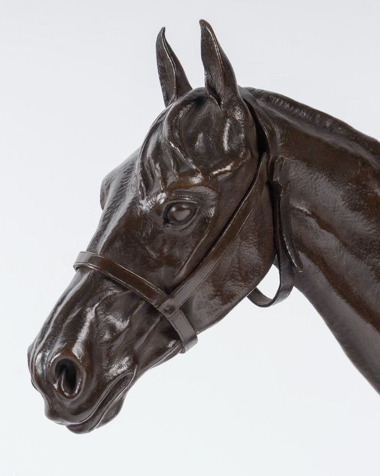 Sculpture - Cheval De Course , Henri De Vains (1851-1909) - Bronze