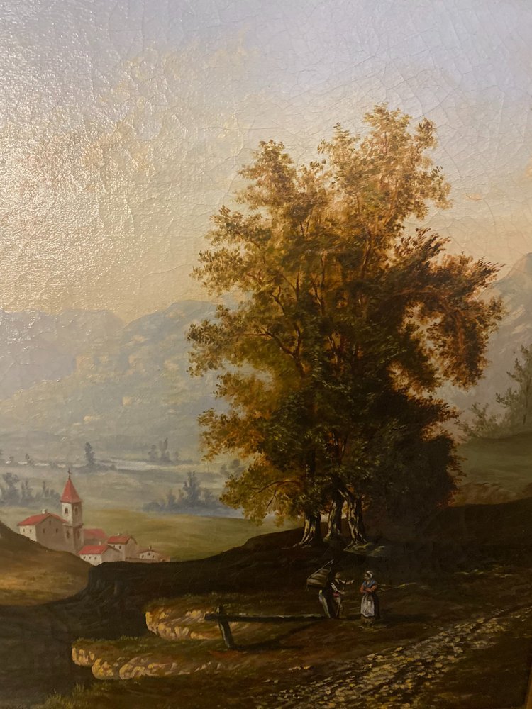 Landscape Swiss school 19th century