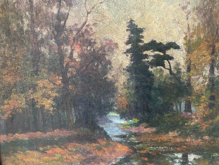 Forest landscape signed early 20th century