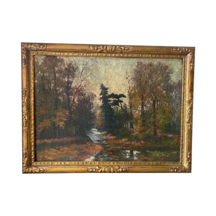 Forest landscape signed early 20th century