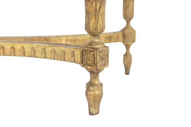 Console in gilded wood and Aleppo breccia marble. Circa 1780. LS55691657J