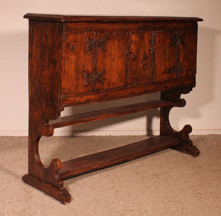 Gothic Influence Credenza - 16th Century