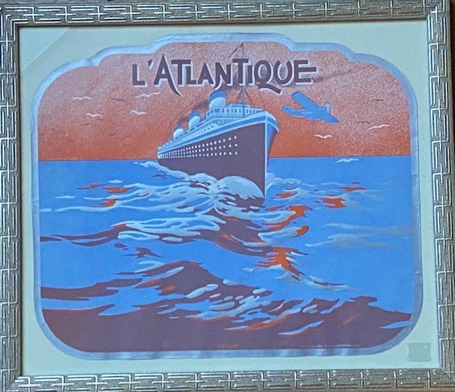 L' ATLANTIQUE - Pochoir de Paul VALLIER - Circa 1930