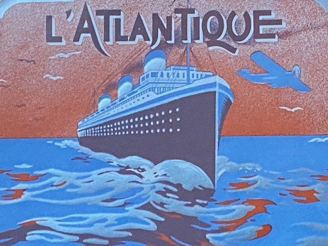 L' ATLANTIQUE - Pochoir de Paul VALLIER - Circa 1930